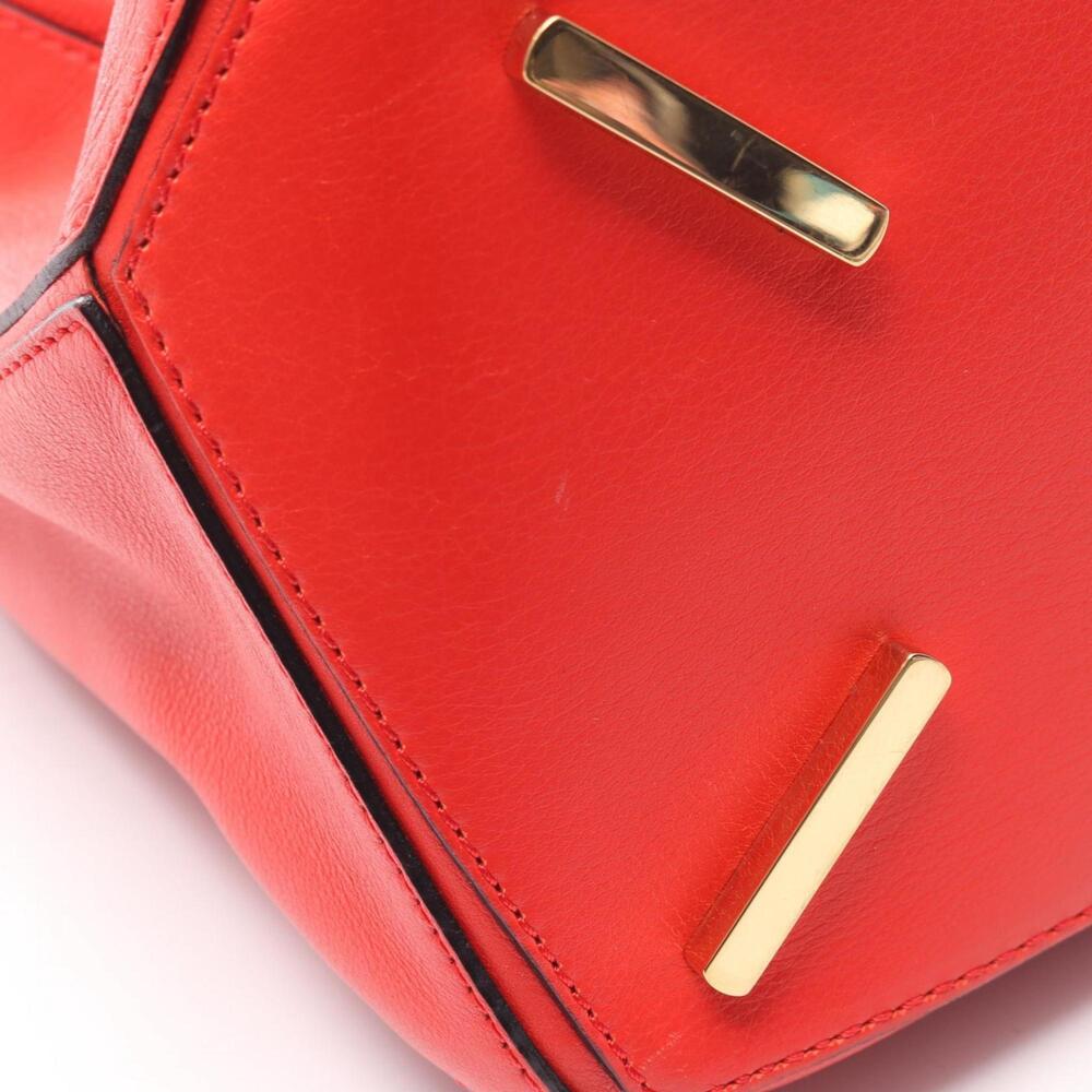 LOEWE Puzzle Bag Medium Handbag Leather Women's Red - Picture 10 of 15